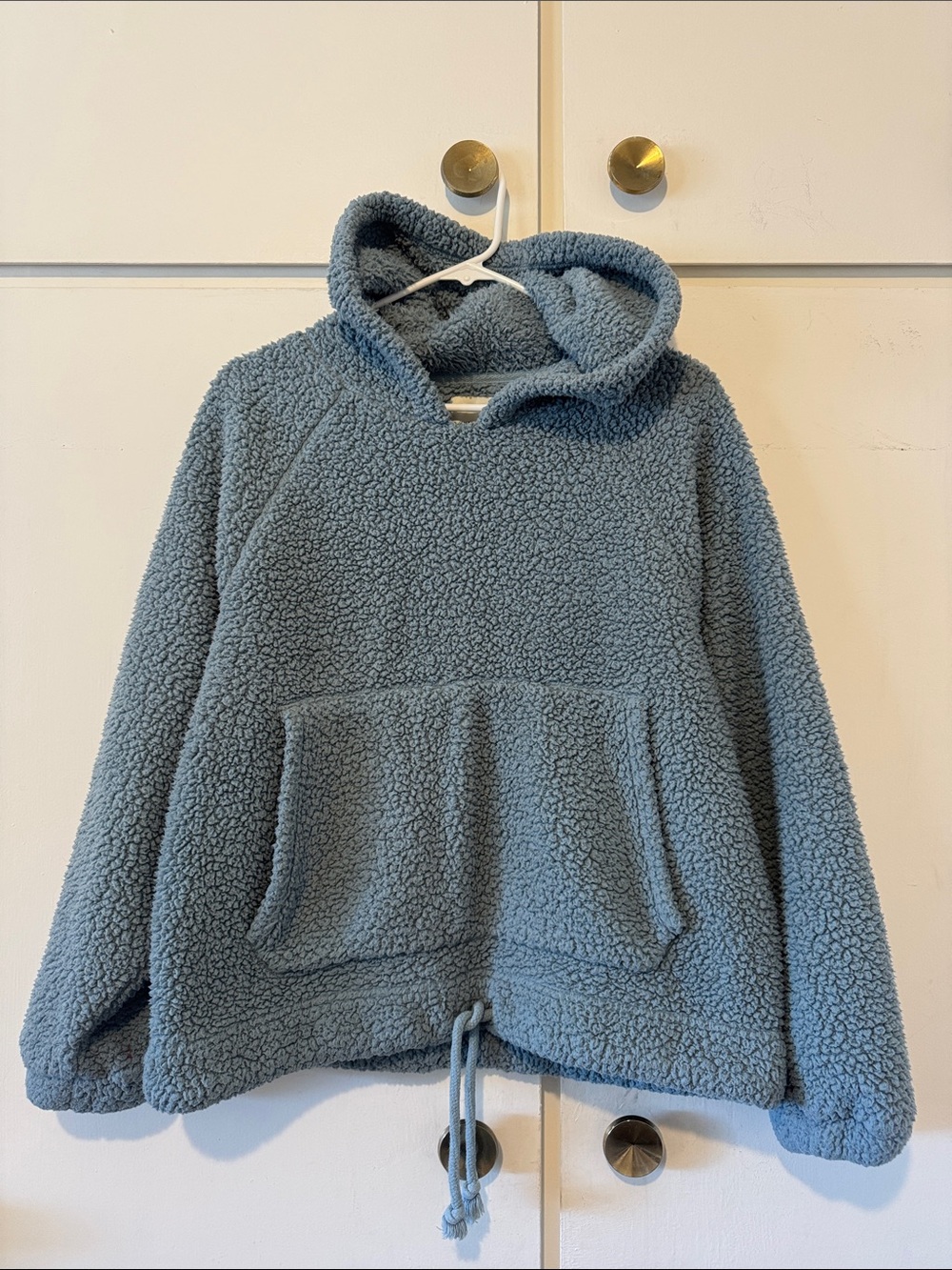 American Eagle Outfitters Blue Sherpa Hoodie Sweater